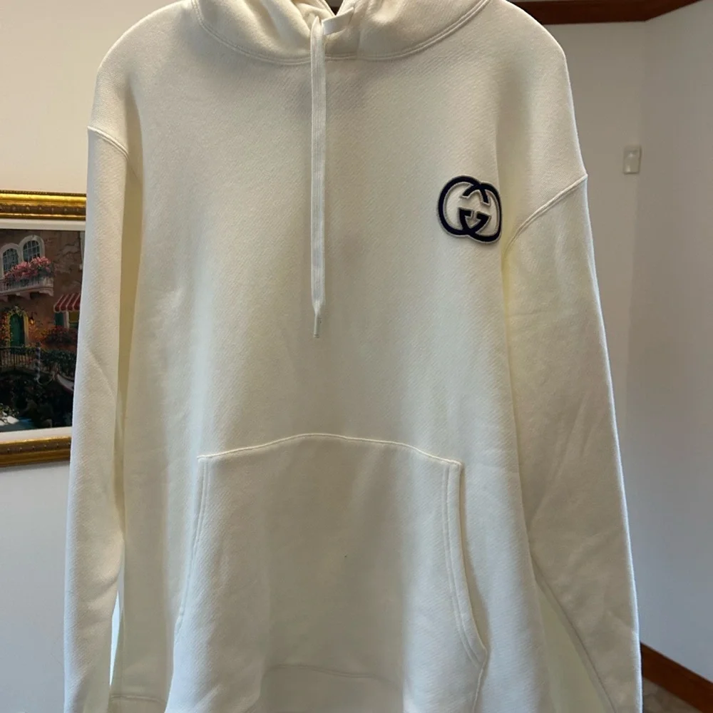 Men's Gucci jersey cotton, interlocking G hoodie size XXXL made in Italy